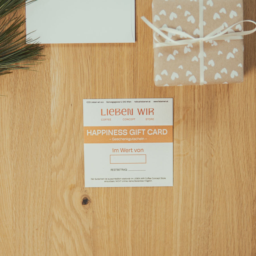 HAPPINESS GIFT CARD Geschenkgutschein